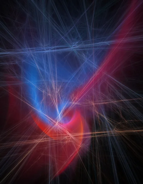 Κόκκινο και μπλε fractal αμουδερές — Φωτογραφία Αρχείου