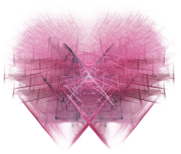 Fundo fractal branco e rosa abstrato — Fotografia de Stock