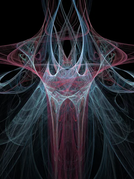 Huge abstract fractal on black background — Stock Photo, Image