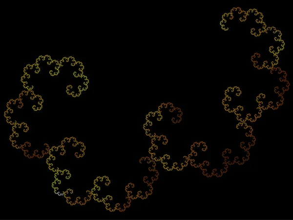 Enorme ornamento fractal abstrato em fundo preto — Fotografia de Stock