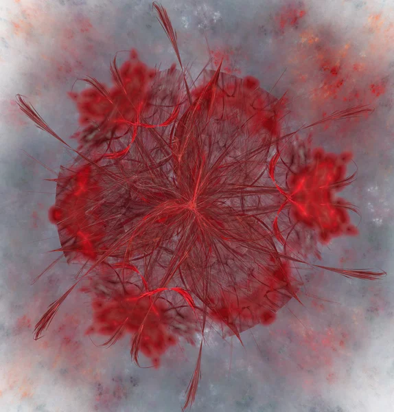 Vermelho e cinza elegante fundo fractal — Fotografia de Stock