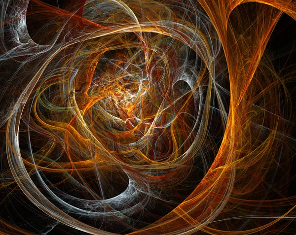 High detailed abstract fractal on black background — Stock Photo, Image