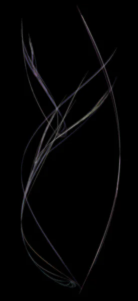 Абстрактный фрактал изолирован на черном фоне — стоковое фото