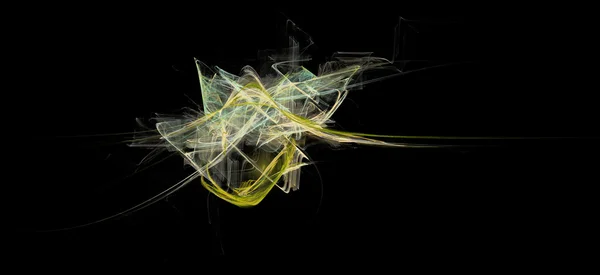 Riesige abstrakte Fraktale auf schwarzem Hintergrund — Stockfoto