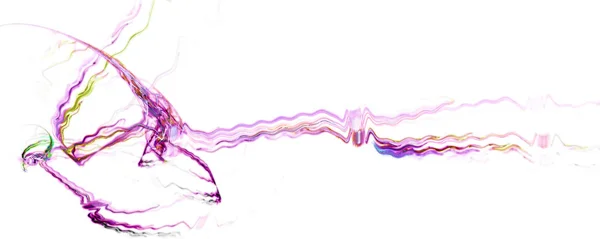 Magenta beam fractal on white background — Stock Photo, Image