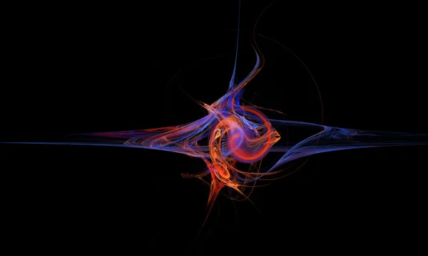 Kleurrijke swirl fractal element op witte achtergrond — Stockfoto