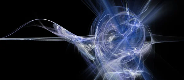 Elegáns kék fractal-fekete háttér — Stock Fotó