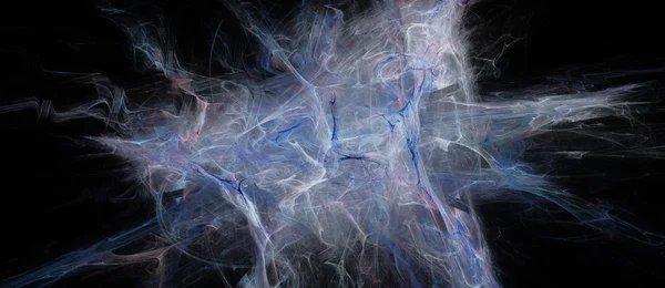 Elegante fractal azul sobre fondo negro — Foto de Stock