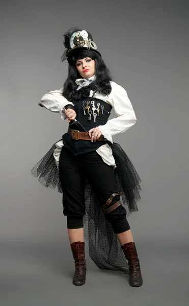 Паровий панк-стилізований піратський характер кагана — стокове фото