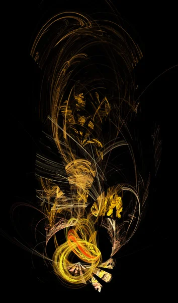 Abstract fractal on black background — Stock Photo, Image