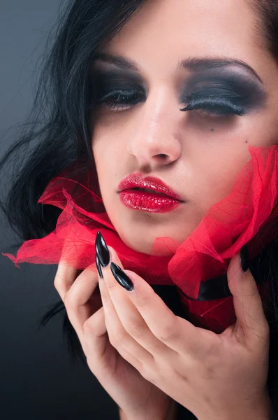 Студійний портрет краси сексуальної брюнетки — стокове фото