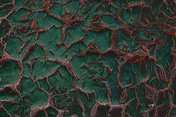 Abstracte groene grunge gekraakt textuur achtergrond — Stockfoto