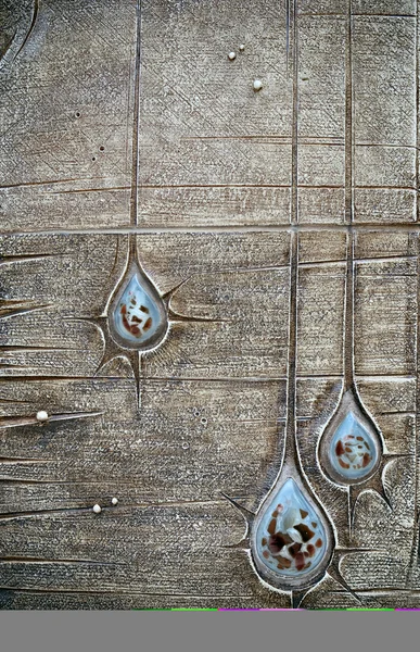 Textura decorativa de madeira com gotículas artifiais — Fotografia de Stock