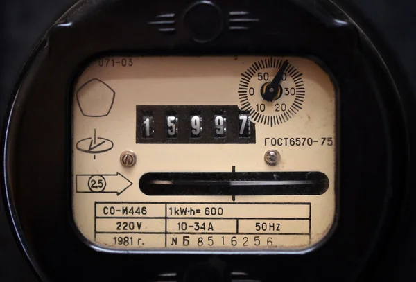 Oude elektrische meter — Stockfoto
