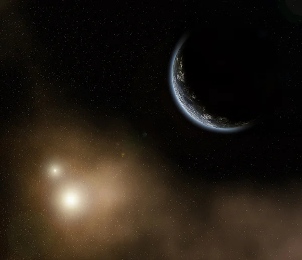 Planeta în spațiu, cosmos adânc — Fotografie, imagine de stoc