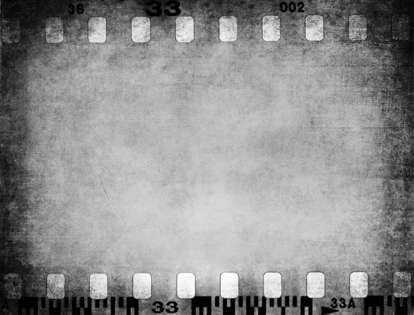 Grunge color filmstrip texture, scratched photo film frame background — Stock Photo, Image