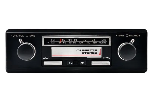 Старое автомобильное радио — стоковое фото