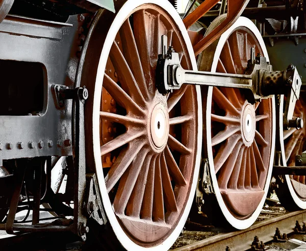 Колеса локомотивов — стоковое фото