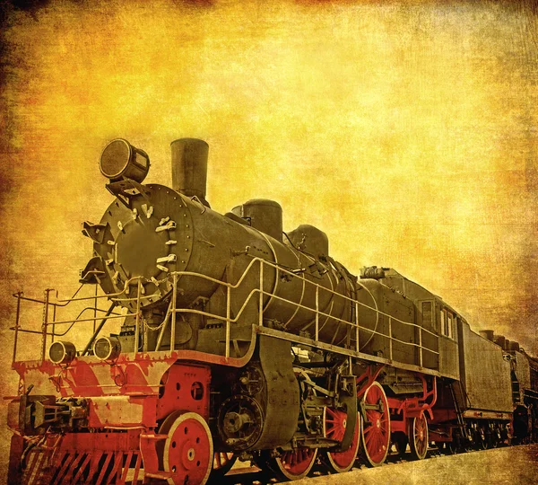 Locomotora de vapor grunge — Foto de Stock