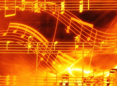 Music background with notes clipart