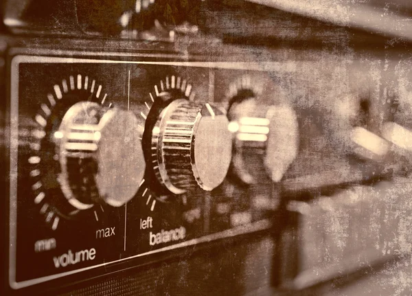 Antiguo amplificador de cerca — Foto de Stock
