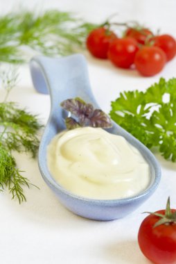 Homemade egg-free mayonnaise clipart