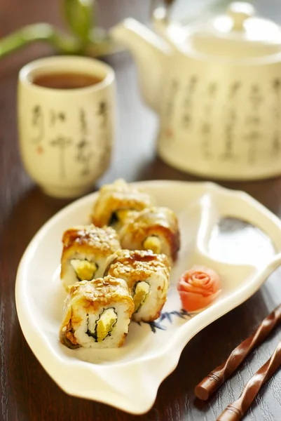 Unagi sushi roll — Stockfoto