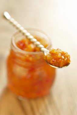 Homemade exotic chutney clipart