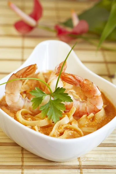 Shrimp soup — Stock Photo, Image