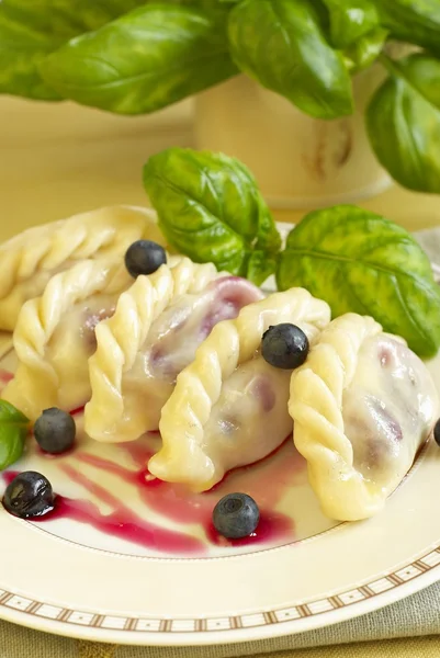 stock image Bilberry pelmeni