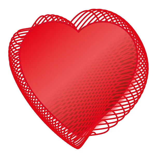 Valentinstag rote Liebe heizt ein — Stockvektor