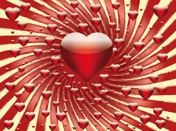 Happy Valentijnsdag of liefde van de harten van achtergrond — Stockfoto