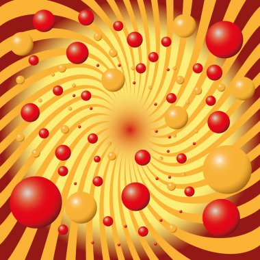 Abstract background from red and yellow balls clipart