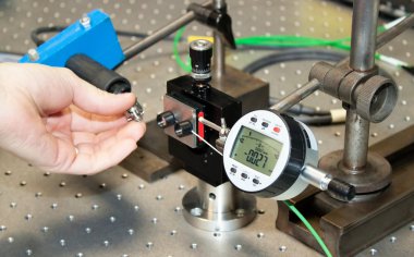 Control measurements in the development lab clipart