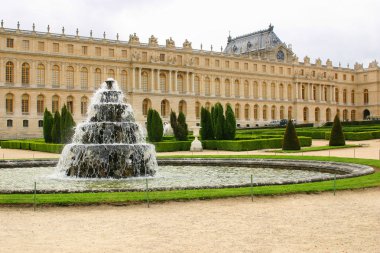 Fountain in castle chateau Versailles clipart