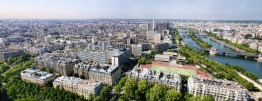 Panorama of paris france clipart