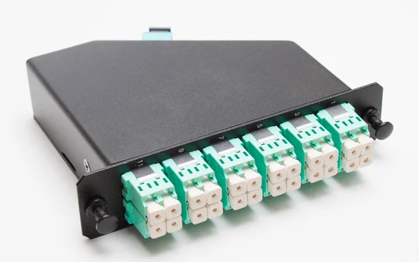 Casette in fibra ottica con connettori LC — Foto Stock