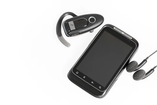 Smartphone con accessori — Foto Stock