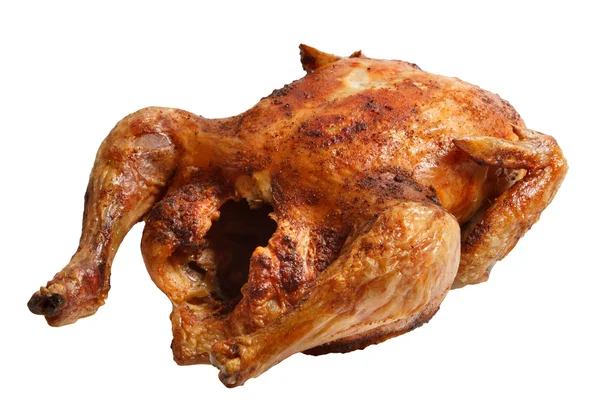 Kurczak pieczony na białym tle Zdjęcia Stockowe bez tantiem