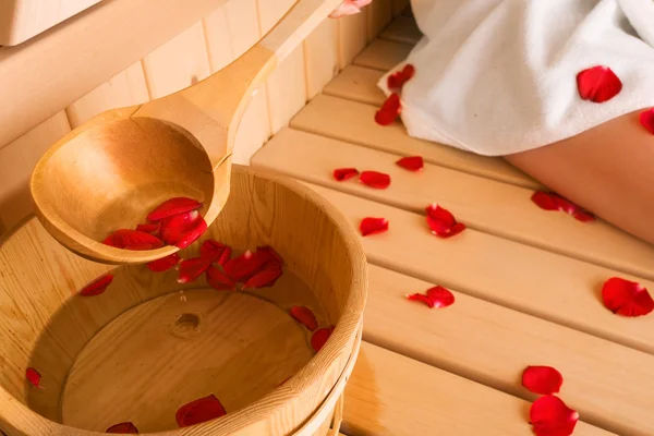Rose ve sauna — Stok fotoğraf