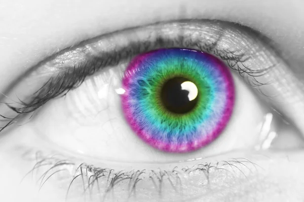 Olho colorido — Fotografia de Stock