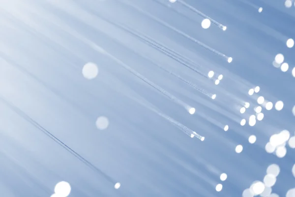 Mavi parlayan fiber optik — Stok fotoğraf