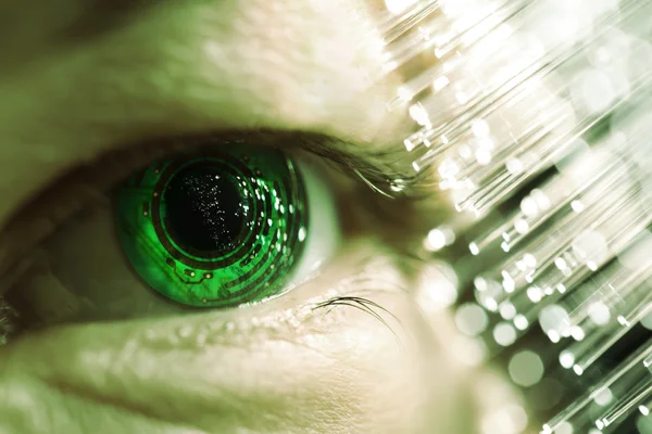 目と電子回路 ロイヤリティフリーのストック写真