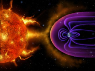 Earth's Magnetosphere - Digital Painting clipart