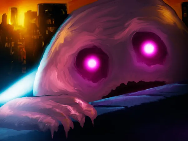 거 대 한 Blob 괴물-디지털 페인팅 — 스톡 사진