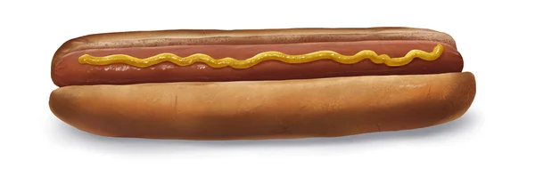 Hot dog - digitaal schilderen — Stockfoto