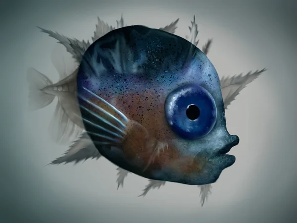 Mola mola 幼虫 - デジタル イラストレーション — ストック写真