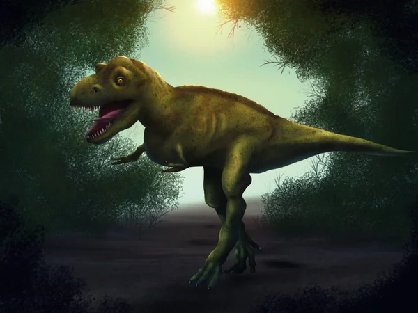 Tyrannosaurus rex - digitale Malerei — Stockfoto
