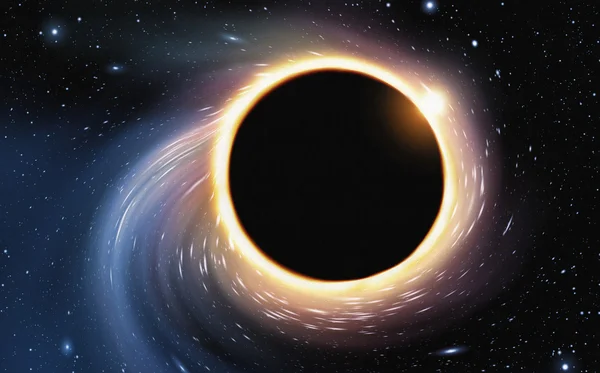 Czarna dziura - cyfrowy obraz — Zdjęcie stockowe