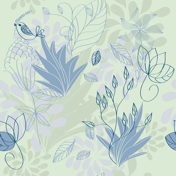 Ilustración vectorial de hojas azules — Archivo Imágenes Vectoriales